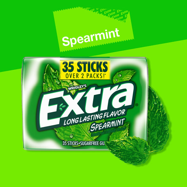 Extra Sugar-Free Spearmint Chewing Gum 35-Count Mega Pack