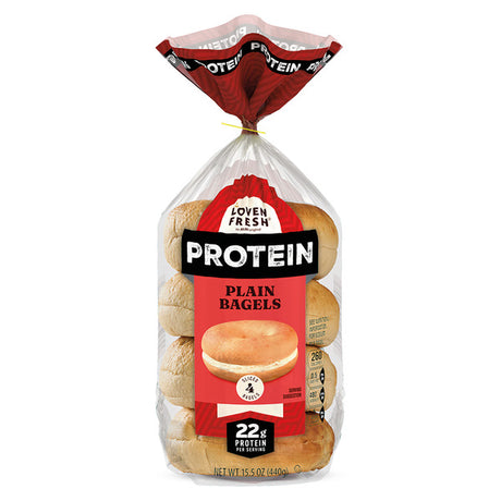 L'oven Fresh Plain Protein Bagels