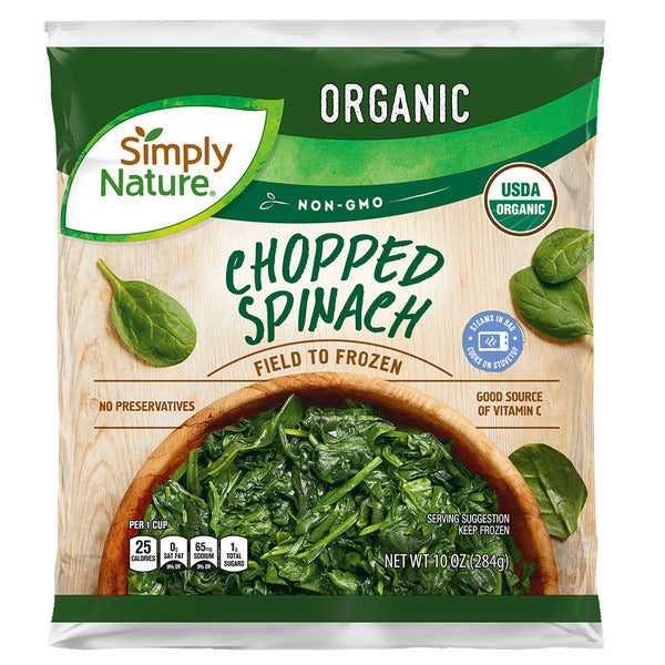 Simply Nature Steamable Frozen Organic Spinach