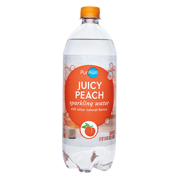 Puraqua Peach Sparkling Flavored Water