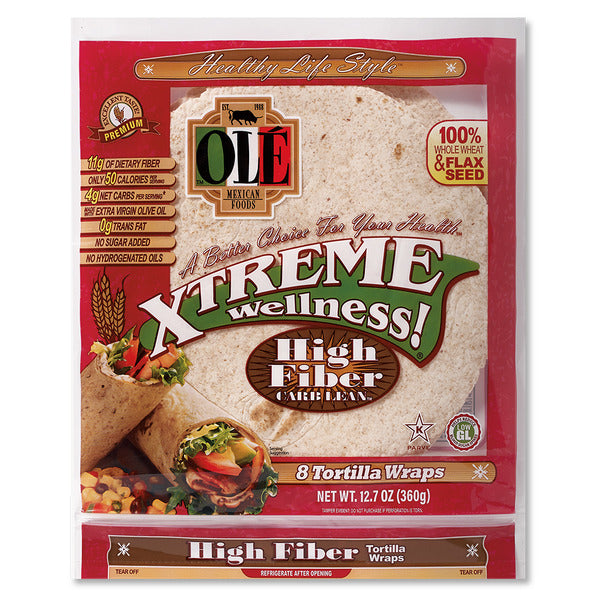 Ole Xtreme Wellness Xtreme Wellness High Fiber Low Carb Tortilla Wraps