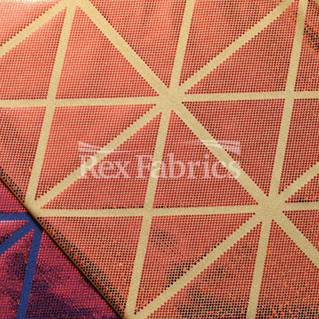 Laser Tag Foil Nylon Spandex Fabric - Assorted Colors, Geometric Hologram, 58/60" Width (1 Yard)
