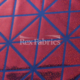 Laser Tag Foil Nylon Spandex Fabric - Assorted Colors, Geometric Hologram, 58/60" Width (1 Yard)