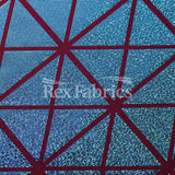 Laser Tag Foil Nylon Spandex Fabric - Assorted Colors, Geometric Hologram, 58/60" Width (1 Yard)