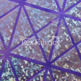 Laser Tag Holo Nylon Spandex Fabric - Mosaic Hologram, Tie Dye Multi, Purple Pink, Pink Orange, 58/60" Width (1 Yard)
