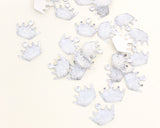 3/4" Flat Back Clear Acrylic Crown Rhinestones - Pack of 500 Pieces