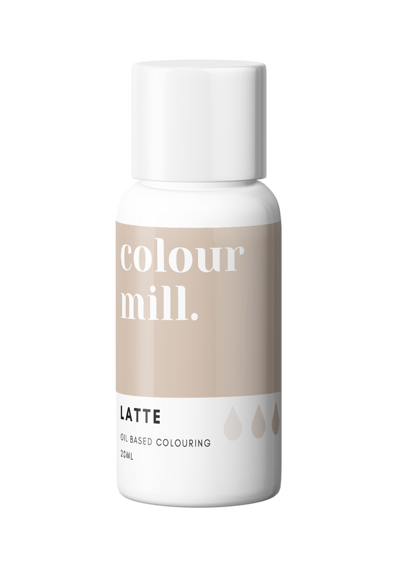 Latte Oil Based Food Coloring for Chocolate Buttercream & Fondant 20ml