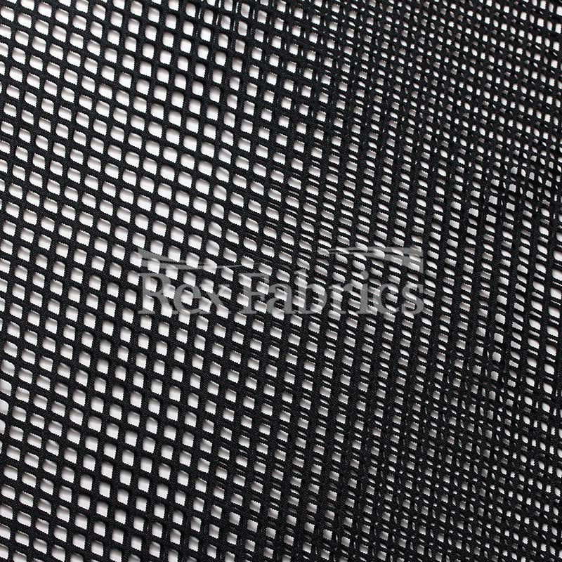Lattice Mesh Polyester Spandex Mesh Fabric - 4-Way Stretch, Lattice Pattern, 58/60" Width, 6 Colorways (1 Yard)