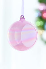 4" Iridescent Lavender Glass Ball Ornament