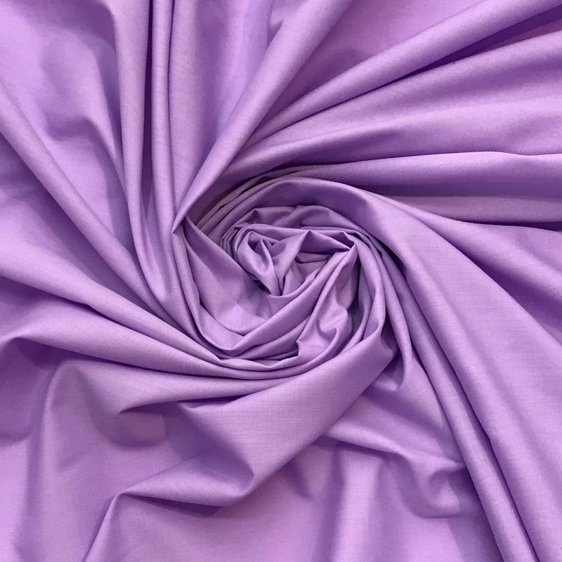 Lilac Poly Cotton Broadcloth Fabric - Lavender, 59/60" Width (1 Yard)