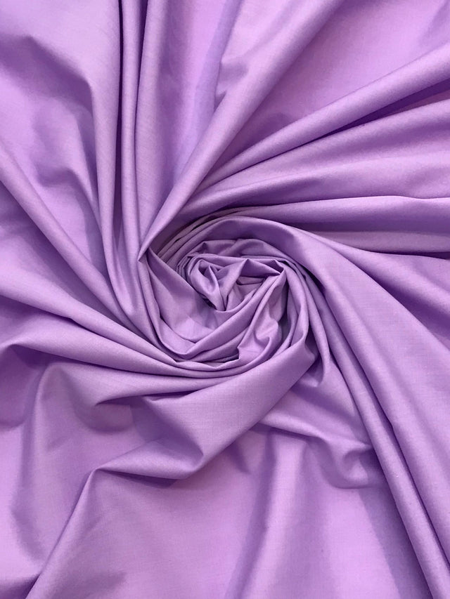 Lilac Poly Cotton Broadcloth Fabric - Lavender, 59/60" Width (1 Yard)