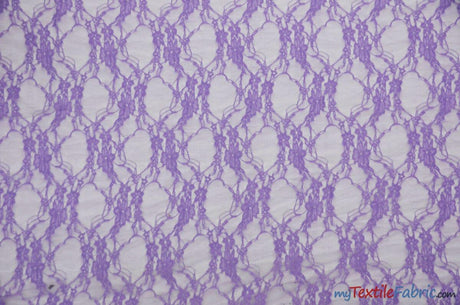 Giselle Floral Lace Polyester Spandex Fabric - Sheer Vintage Stretch Lace, 58/60" Width, Multiple Colors (1 Yard)