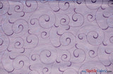 Swirl Organza Polyester Fabric - Embroidered Swirl Sheer, 52/54" Width, Multiple Colors (1 Yard)