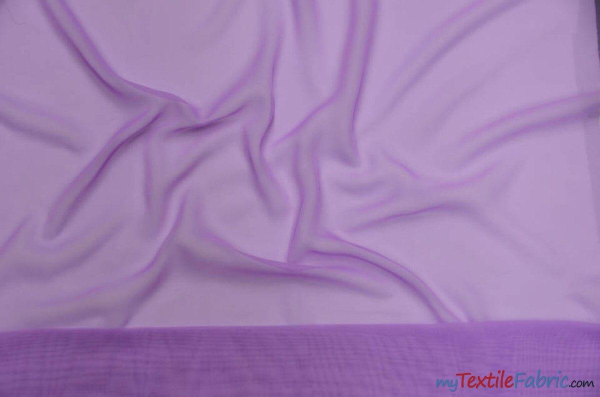 Double Georgette 100 Percent Polyester Fabric - Sheer Crepe Texture, 60" Width, Multiple Colors (1 Yard)