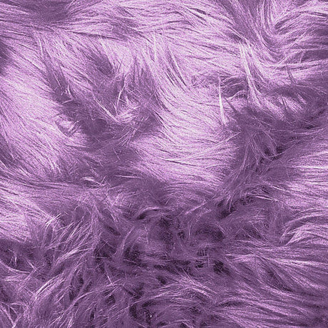 Lavender Faux Fur Fabric - Shaggy, 60" Width (1 Yard)