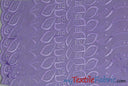 Polyester Cotton Eyelet Embroidery Fabric - One Side Scallop, 45" Wide, Multiple Colors (1 Yard)