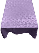 Square Tablecloth Roses Jacquard Satin Fabric - Floral Rose Jacquard, 36" X 36" (1 Piece)