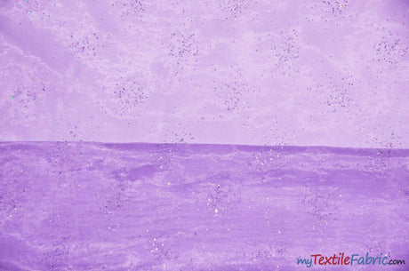 Sparkle Organza Polyester Fabric - Glitter Beads, Sheer, 58" Width (1 Yard)