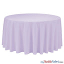 108 Inch Round Polyester Seamless Tablecloth Fabric - Solid Color, 108" Diameter (By Piece)