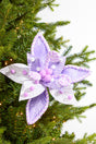 22" Poinsettia Stem - Lavender White