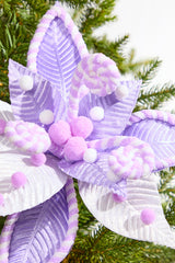22" Poinsettia Stem - Lavender White