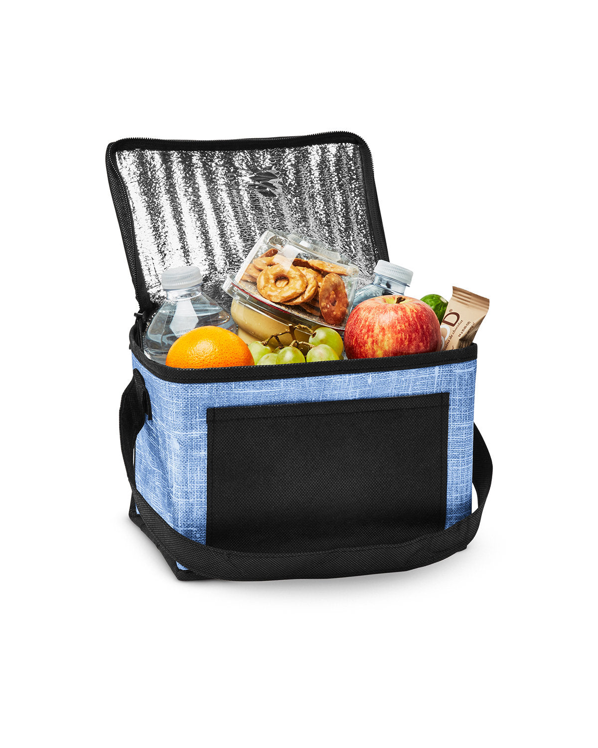 Denim Pattern Non-Woven 6-Pack Lunch Cooler Bag