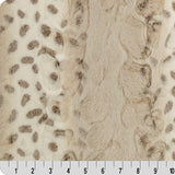 Minky Fabric Ice Taupe Arctic Lynx Print