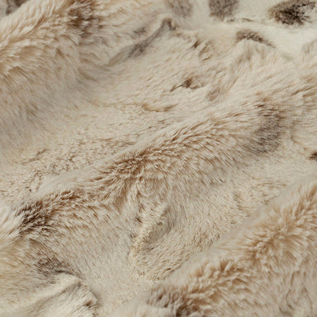 Minky Fabric Ice Taupe Arctic Lynx Print