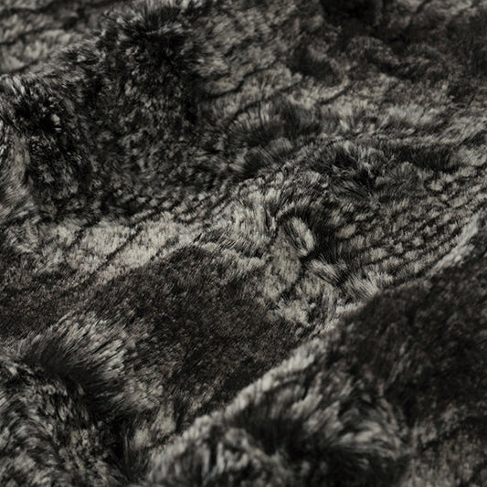 Black Luxe Cuddle Boa Fabric 58/60