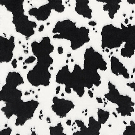 Luxe Cuddle Cow Fabric Snow/Black 58/60"
