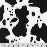 Luxe Cuddle Cow Fabric Snow/Black 58/60"