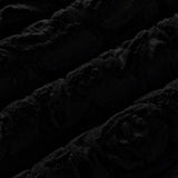Luxe Cuddle Demi Rose Black Fabric 58-60"