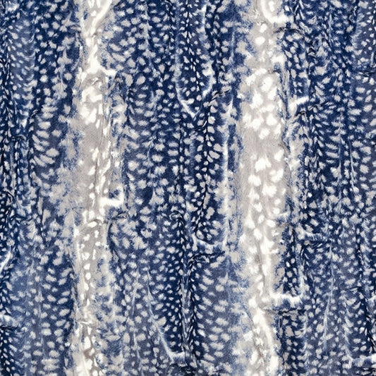 Navy Luxe Cuddle Fawn Fabric 58/60