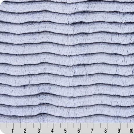 Minky Plush Fabric Luxe Cuddle Frosted Oceana Navy/Powder 58-60"