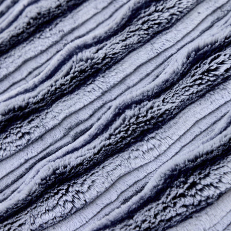 Minky Plush Fabric Luxe Cuddle Frosted Oceana Navy/Powder 58-60"