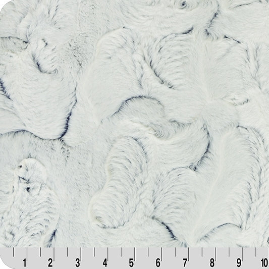 Minky Plush Fabric Luxe Cuddle Frosted Hide Navy 58-60"