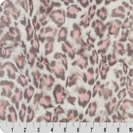 Blush Luxe Cuddle Leopard Fabric 58/60