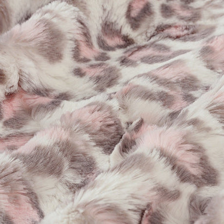 Blush Luxe Cuddle Leopard Fabric 58/60