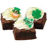 St. Patrick's Day Icons Clover and Leprechaun Cupcake Rings 12 set