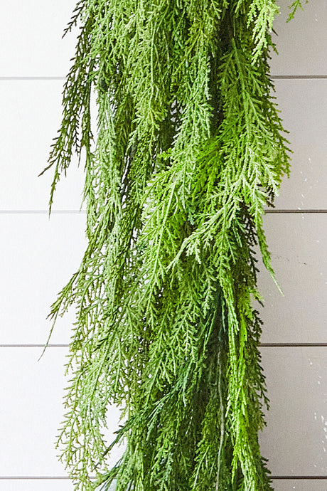 48 Inch Real Touch Cedar Dripping Garland Artificial Lebanon Pine
