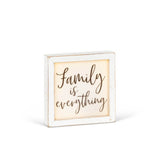 9" Square White Wood Plaque with LED Lights Decorative Lighted Home Sign