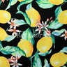 Lemon Orchard Nylon Spandex Fabric - Yellow Lemon Fruit Print, 58-60" Width (1 Yard)