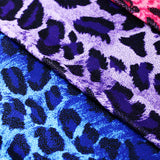 Leopard Animal Polyester Spandex Fabric - Multiple Colors, Leopard Print, 60" Width (1 Yard)