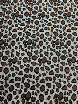Leopard Glitter Canvas Vinyl Fabric - Leopard Print, 54" Width (1 Yard)
