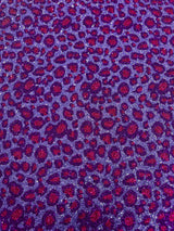 Leopard Glitter Canvas Vinyl Fabric - Leopard Print, 54" Width (1 Yard)