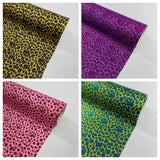 Leopard Glitter Canvas Vinyl Fabric - Leopard Print, 54" Width (1 Yard)