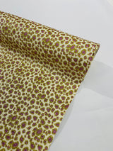 Leopard Glitter Canvas Vinyl Fabric - Leopard Print, 54" Width (1 Yard)