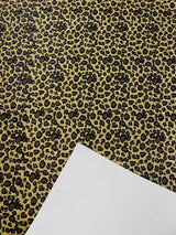 Leopard Glitter Canvas Vinyl Fabric - Leopard Print, 54" Width (1 Yard)