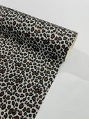 Leopard Glitter Canvas Vinyl Fabric - Leopard Print, 54" Width (1 Yard)