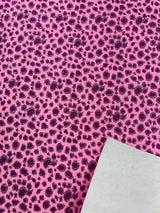 Leopard Glitter Canvas Vinyl Fabric - Leopard Print, 54" Width (1 Yard)